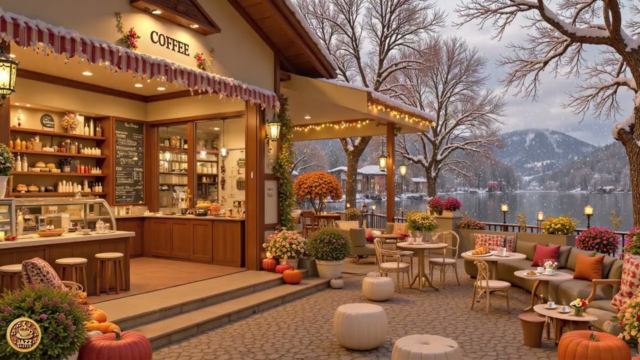 Cozy Winter Coffee Shop ☕ Soft Piano Jazz for Focus, Reading & Quiet Comfort