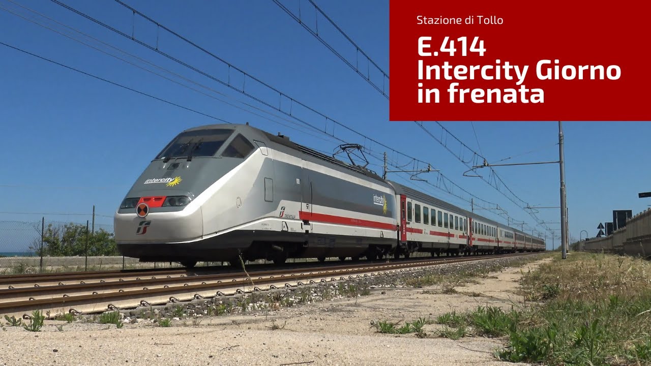 Intercity Giorno con E.414 in inchiodata a Tollo