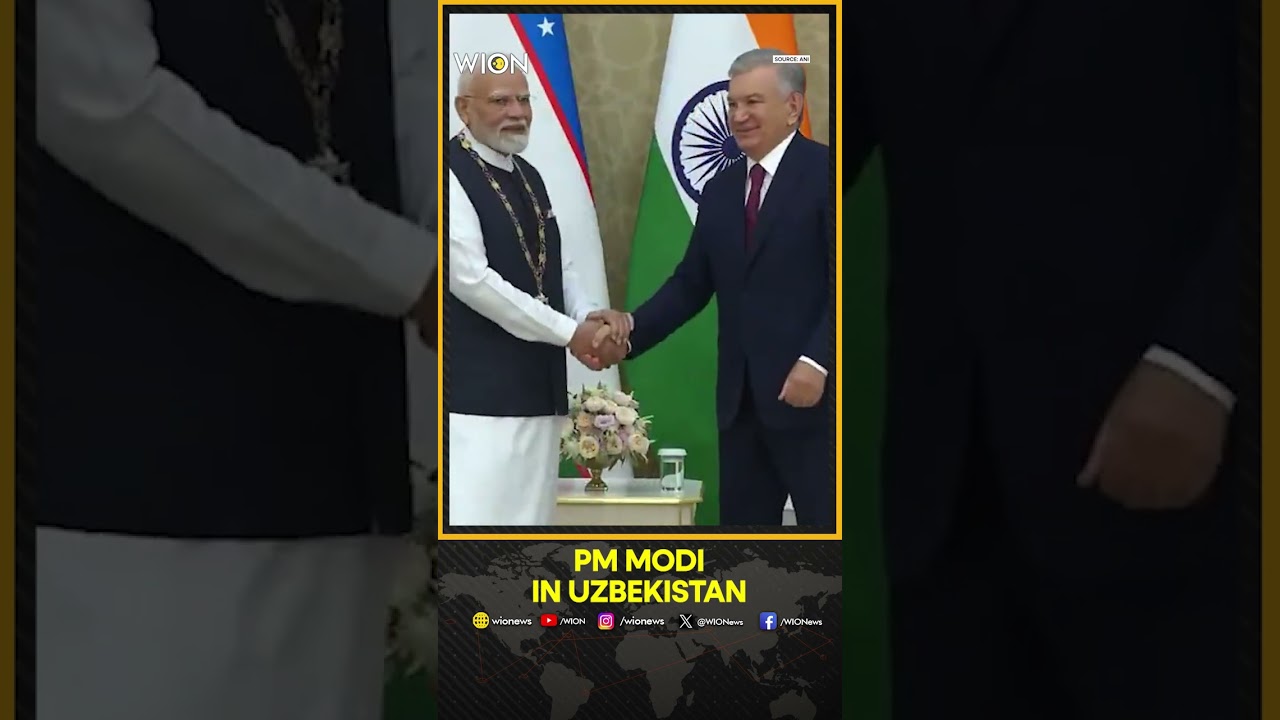 PM Modi Receives Uzbekistan&rsquo;s Highest Honour, Shares Warm Hug With President Mirziyoyev