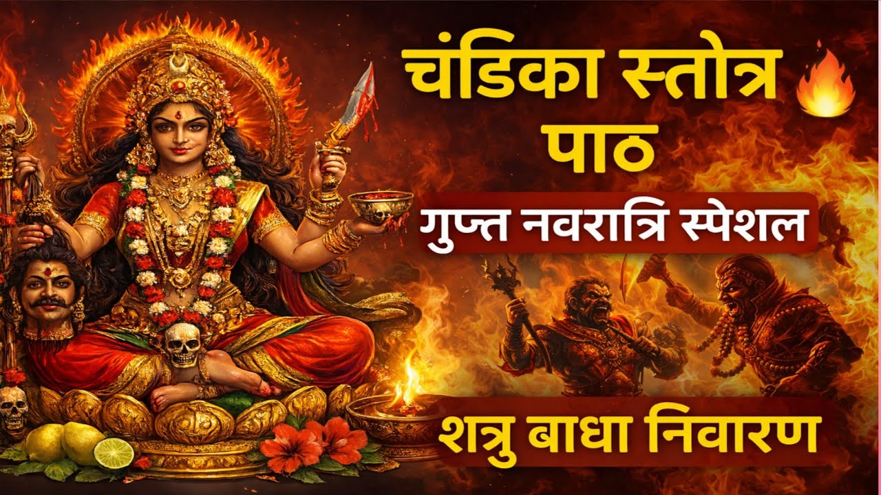 चंडिका स्तोत्र पाठ 🔥 गुप्त नवरात्रि स्पेशल | शत्रु बाधा निवारण | Gupt Navratri chandika Stotra