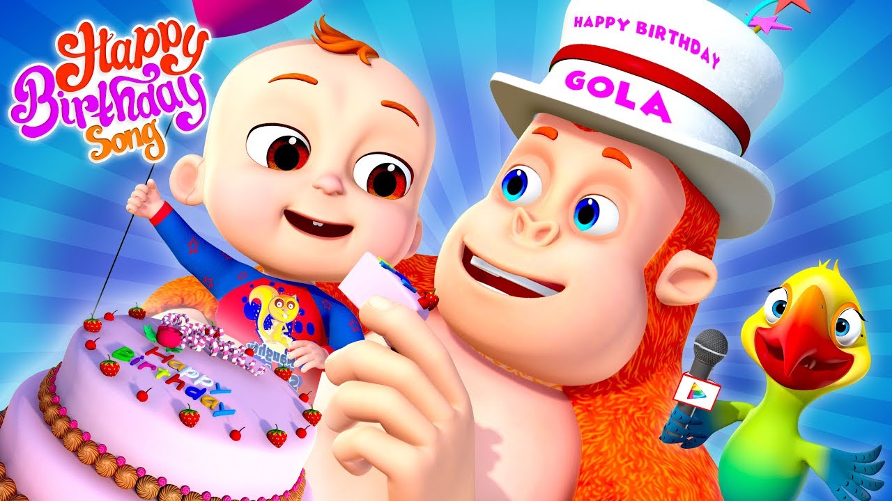 Happy Birthday Song | Demu Gola Rhymes | Nursery Rhymes & Kids Songs|Cartoon Animation For Children