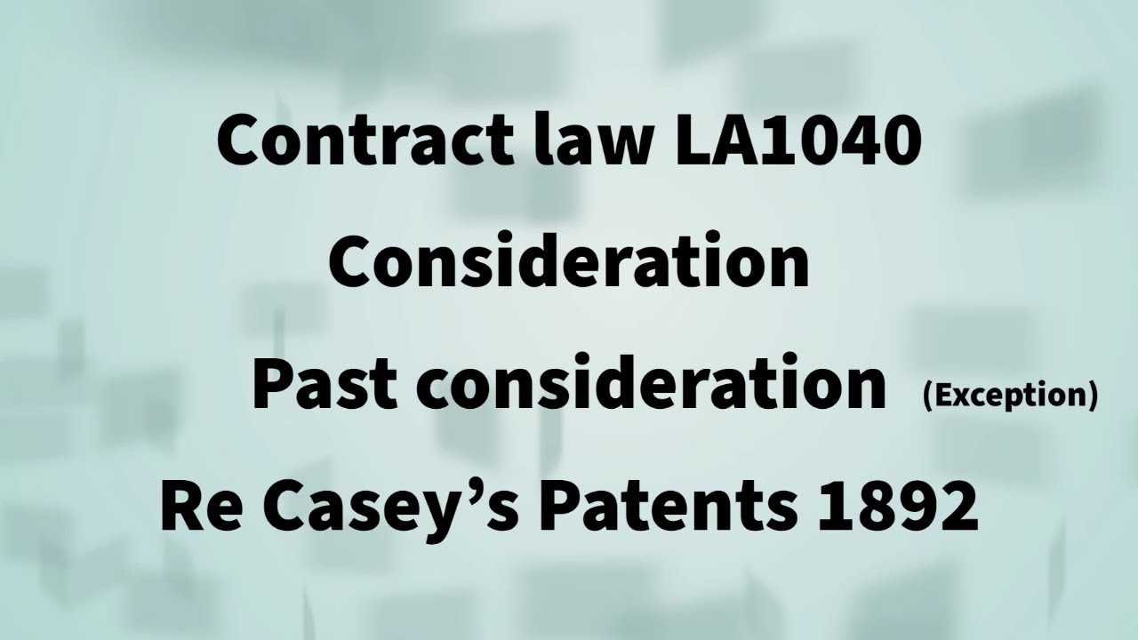 Re Casey&rsquo;s Patents 1892
