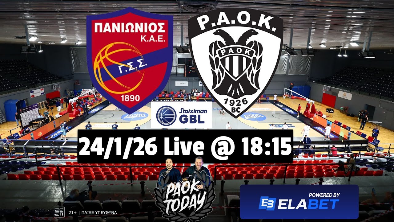 Πανιώνιος-ΠΑΟΚ Live: Ήχος γηπέδου, σχόλιο, περιγραφή από το PAOK Today