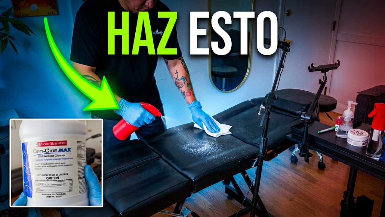 Limpieza de estudio de tatuajes paso a paso