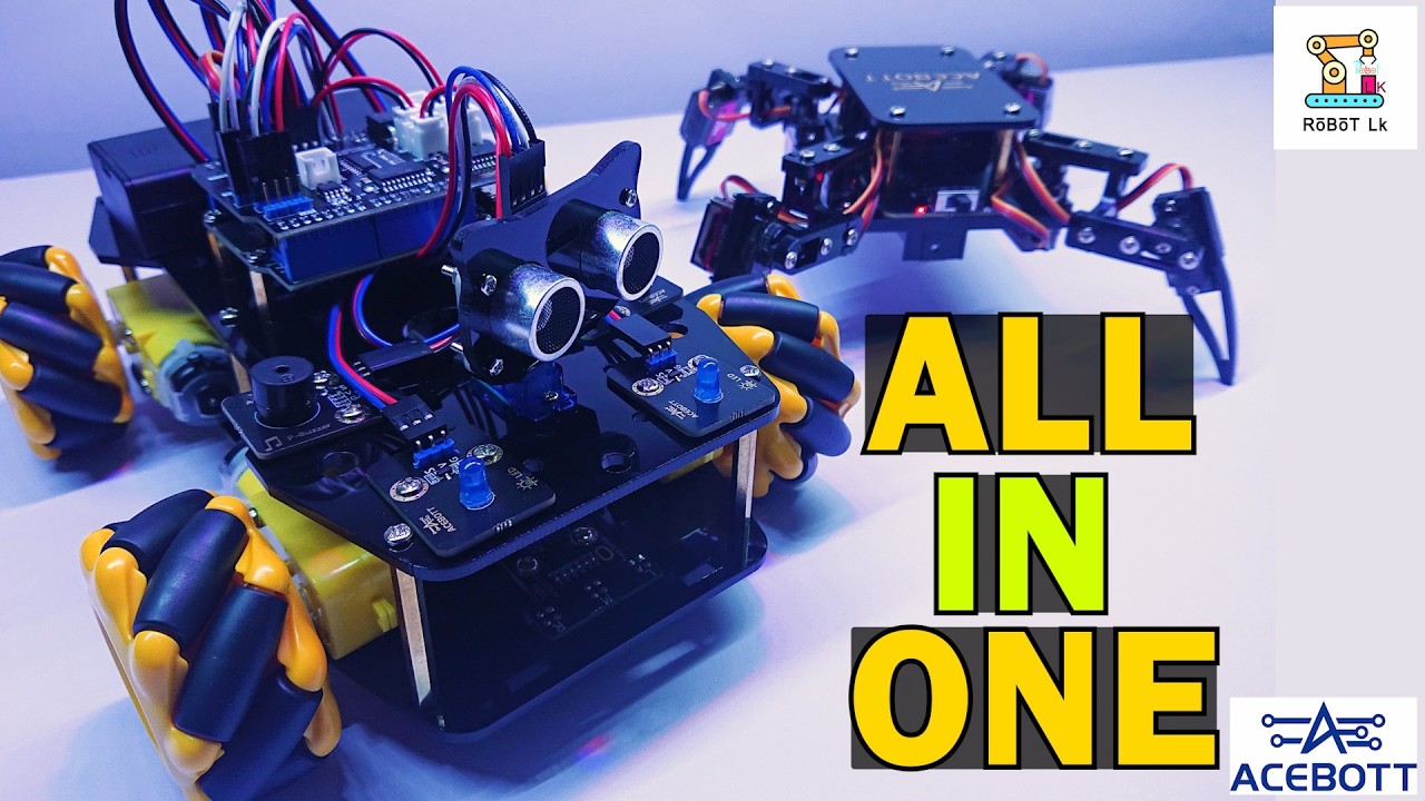 ESP32 All-In-One Smart Arduino Car 4WD Mecanum Wheel | Умная машина Acebott | Программирование ка...