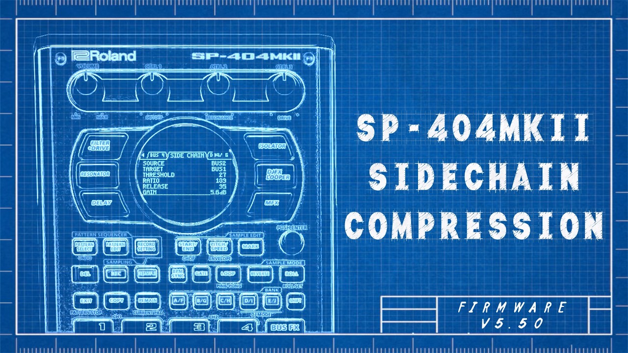 Видеоурок по настройке сайдчейна на SP-404MKII (объяснение порога срабатывания, соотношения и вре...