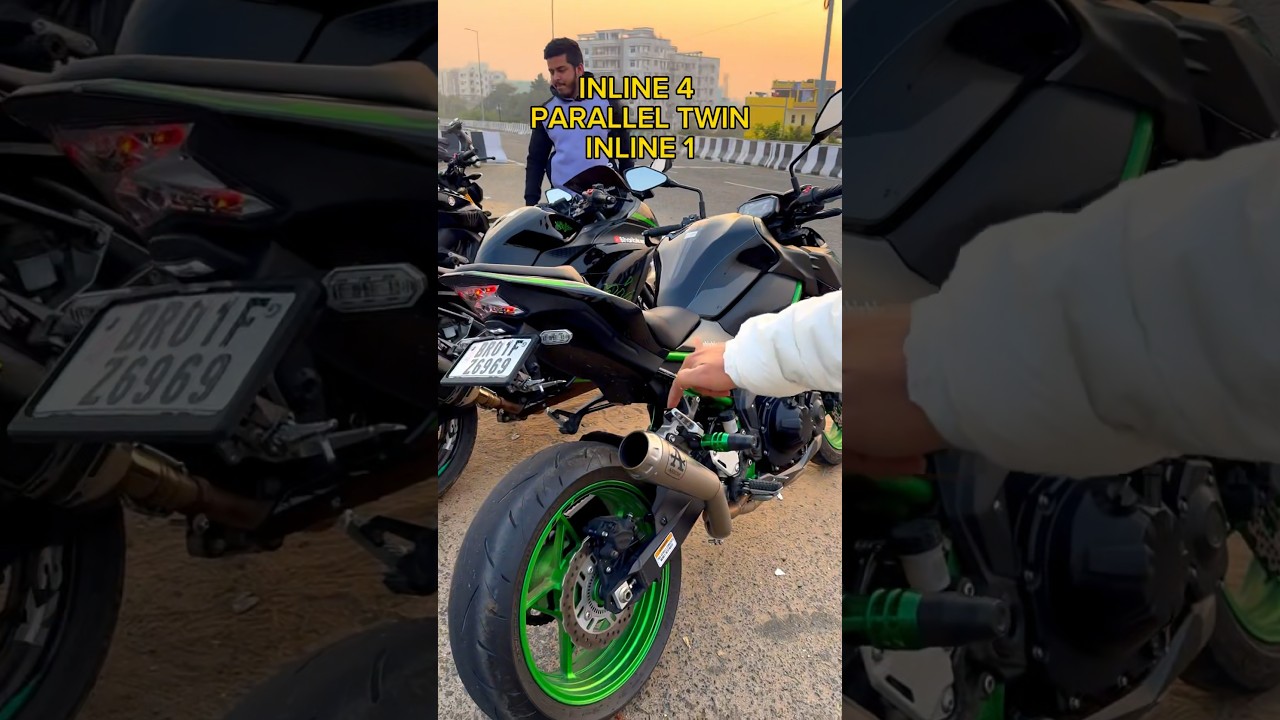 1 cylinder vs 2 cylinder vs 4 cylinder exhaust sound 💥🔥 #z900 #mt15 #shorts