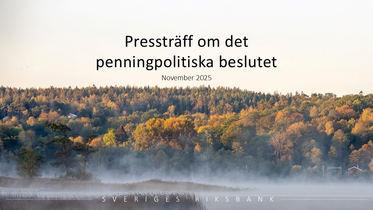 Pressträff om det penningpolitiska beslutet i november