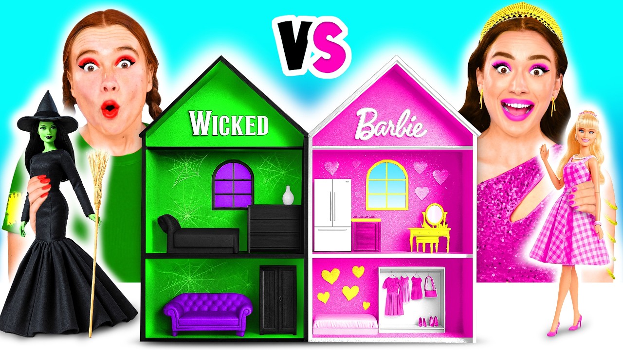 We Build Amazing Doll House | Barbie VS Wicked Challenge by DoDo