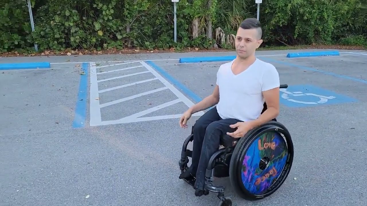Inaccessible Beach With Five Handicapped Spots For Some Reason (Wheelchair user) (Paraplegic)