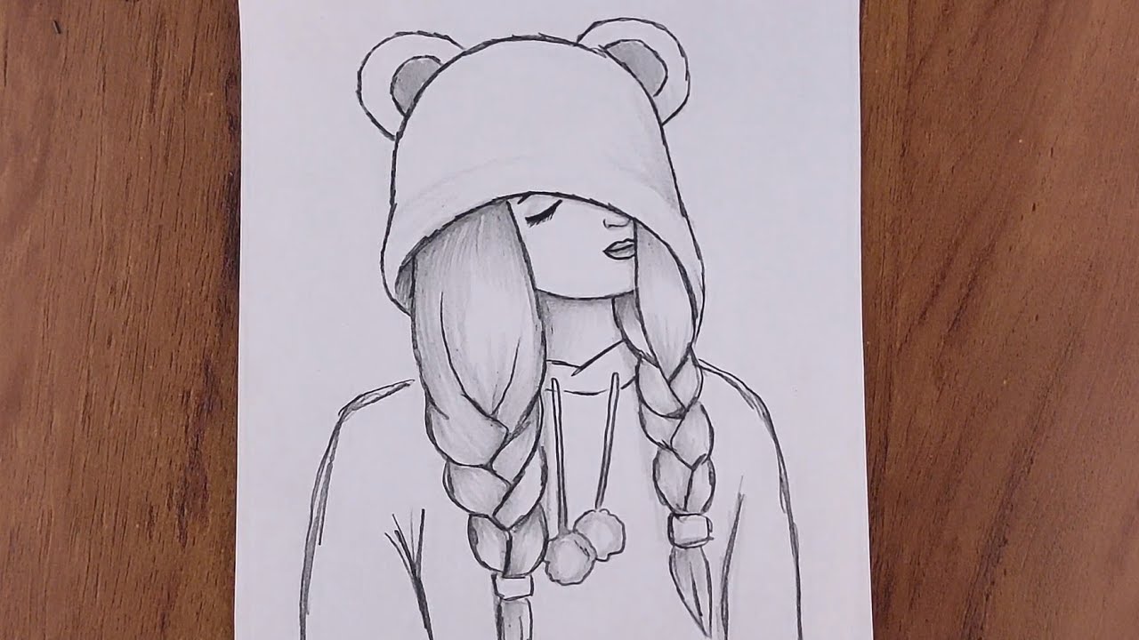 Aprende a dibujar una hermosa niña a lápiz, el dibujo más fácil para principiantes