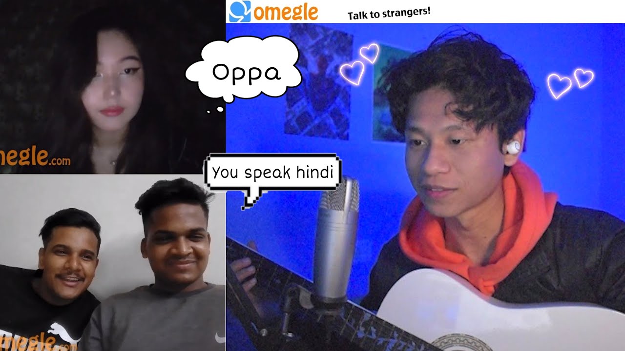 TROLLING INDIANS🇮🇳 then singing HINDI SONG | SARANGHAEYO PRANK😂❤️ | OMEGLE SINGING REACTIONS |