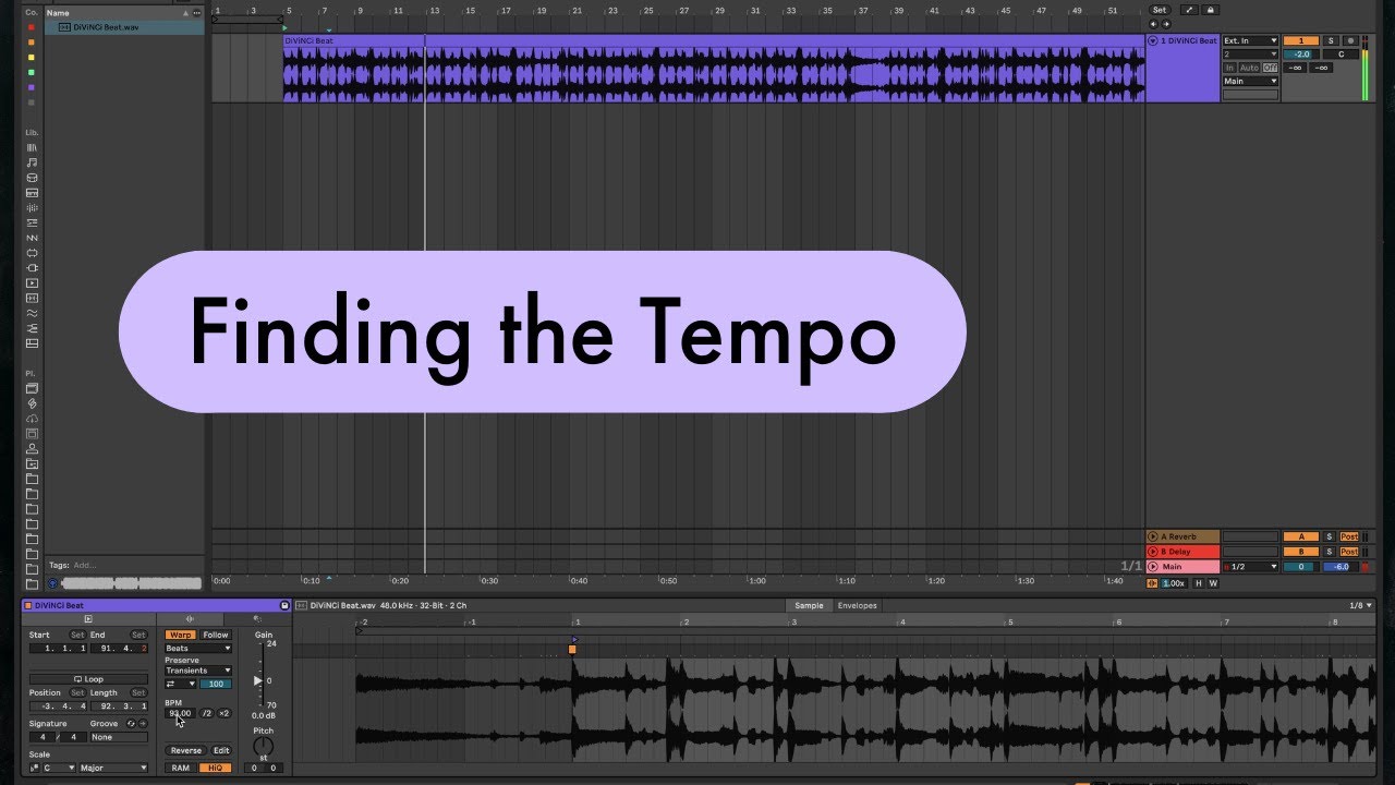Ableton Live Tips: Finding the Tempo