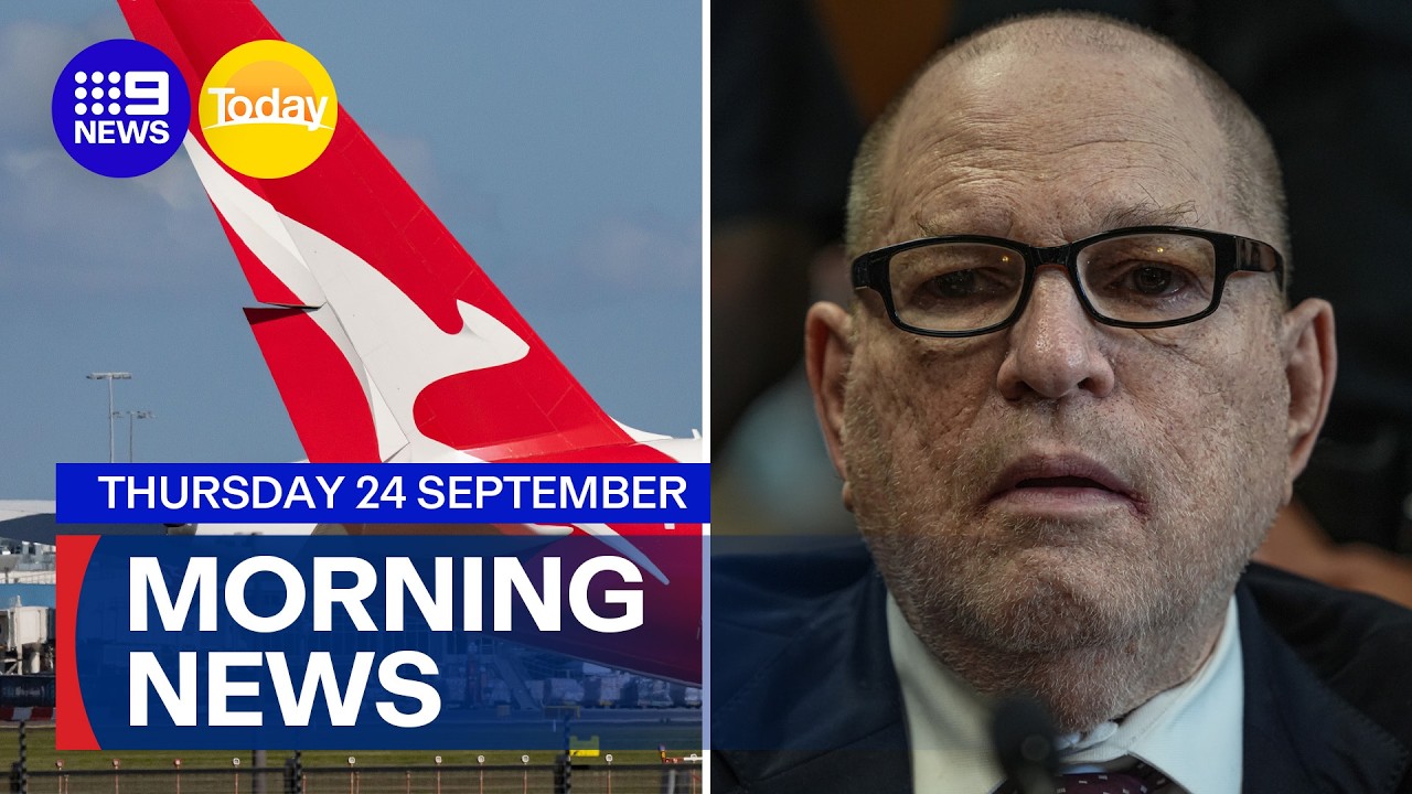 Qantas and security staff strike; Harvey Weinstein sentenced to 15 years | 9 News Australia