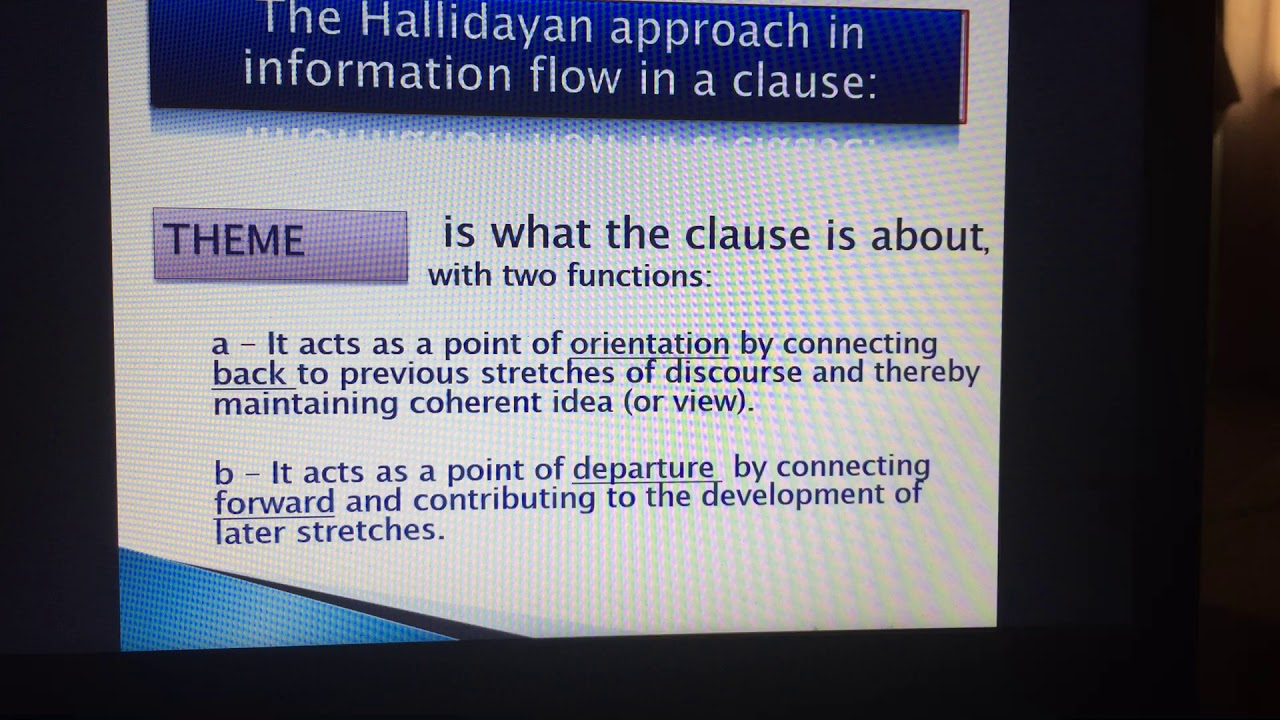 Theme & Rheme in Translation and Interpreting