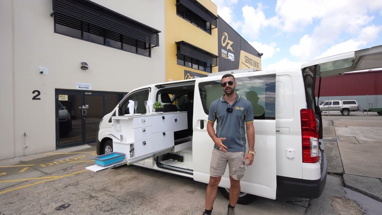Unveiling the Magic: A Look at Our Custom Toyota Hiace Conversion with Slide Out Kitchen & Surfboard