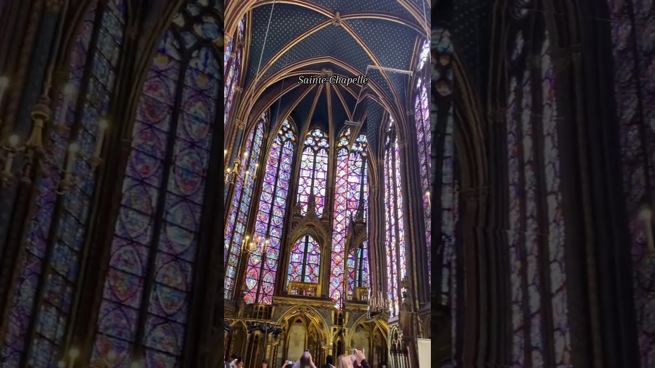 Sainte-Chapelle, Paris. The most beautiful stained glass I&rsquo;ve seen#paris#saintechapelle#stainedglass