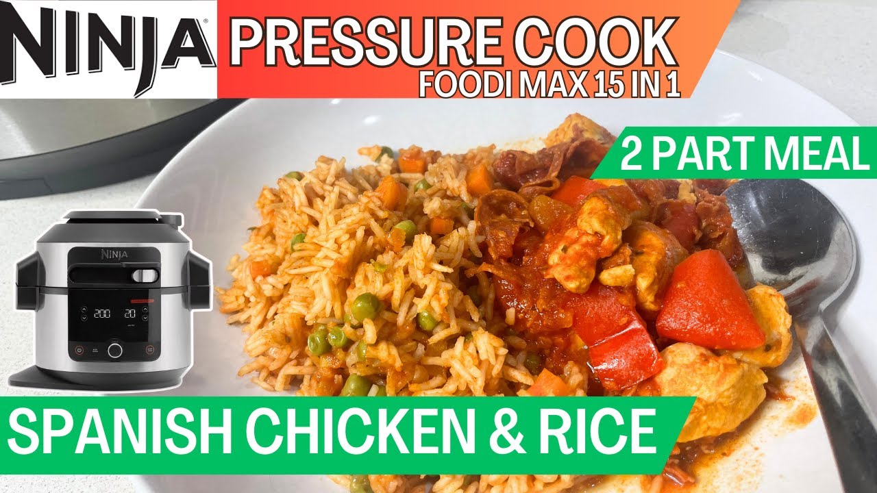 NINJA FOODI 15 in 1 *PRESSURE COOK* SPANISH CHICKEN & RICE (2 PART MEAL) POT in Pot Method