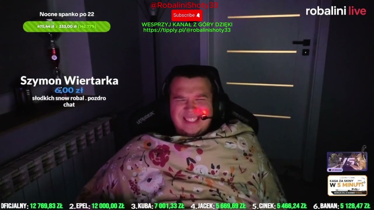 ROBALINI NOCNE SPANIE GŁOŚNE DONEJTY Z DNIA 21.10.2025