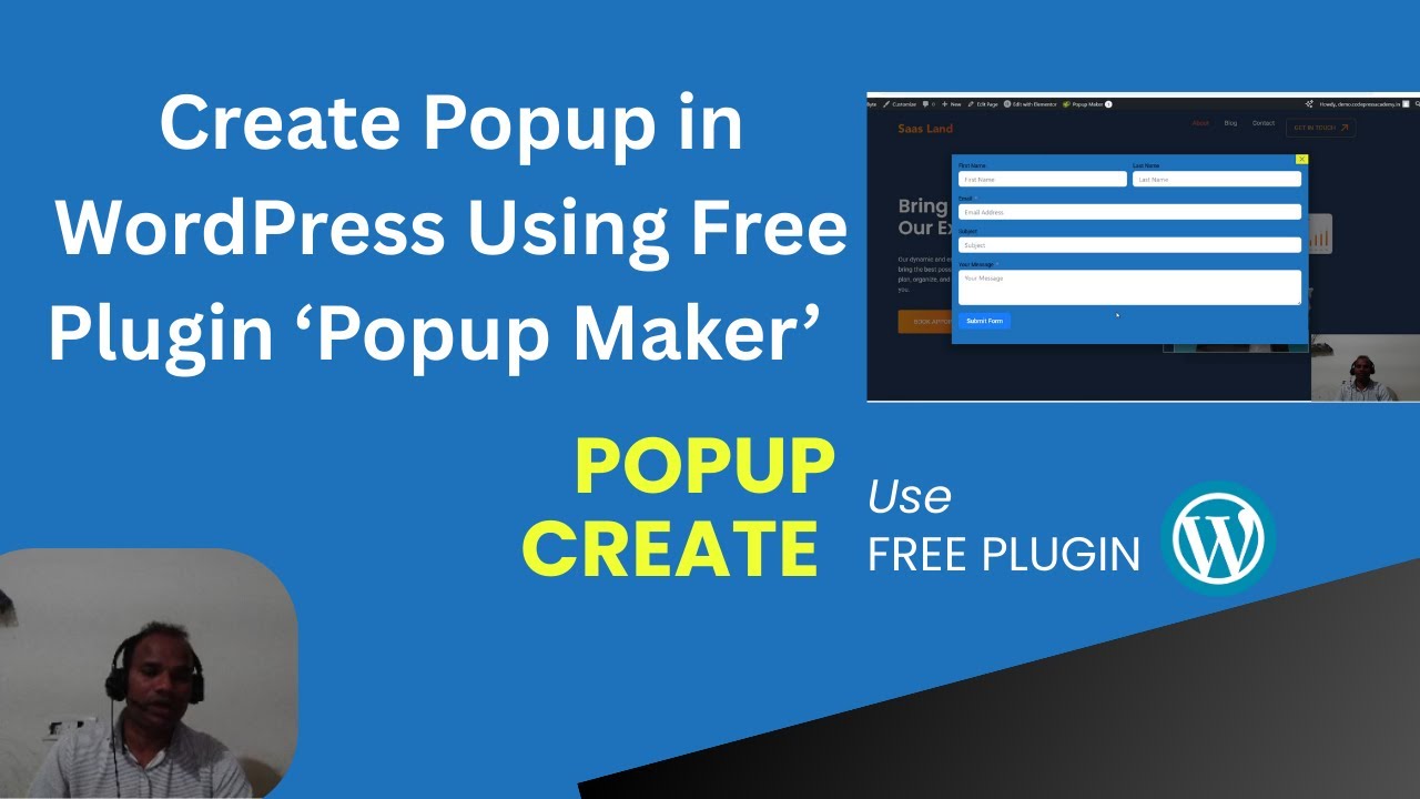 Create Popup use Free Plugin Popup Maker /This FREE Plugin is All You Need for WordPress Popups