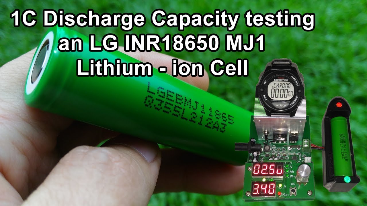 LG INR18650 MJ1 Discharge Capacity testing