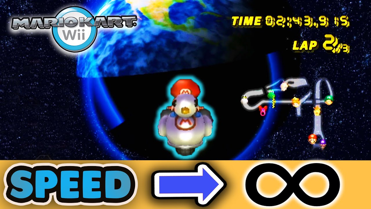 Mario Kart Wii, но вы никогда не перестаете ускоряться SPEEDRUN