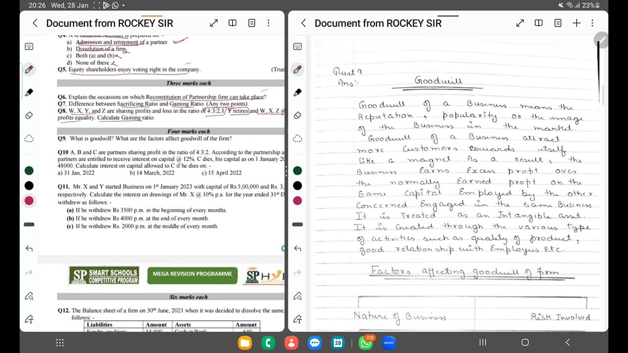 MEGA REVISION PROGRAM. ACCOUNTS CLASS 12TH