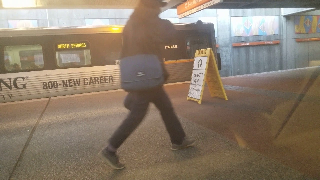 MARTA Red Line: Twilight ride from North Springs to Arts Center (03/06/19)