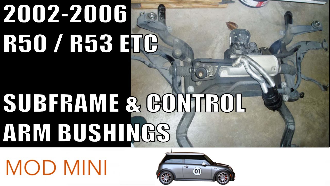 Как снять подрамник/установить сайлентблоки рычагов Powerflex MINI Cooper 2002-2006