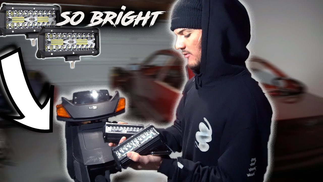 LIGHT BAR INSTALL on SCOOTER | HONDA ELITE NAO LED headlight