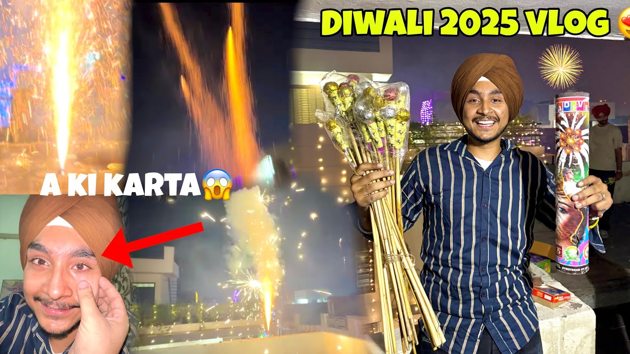 DIWALI VLOG 2025 🪔 , with BIR RAMGARHIA and Friends❤️, rocket,skyshot testing 💣