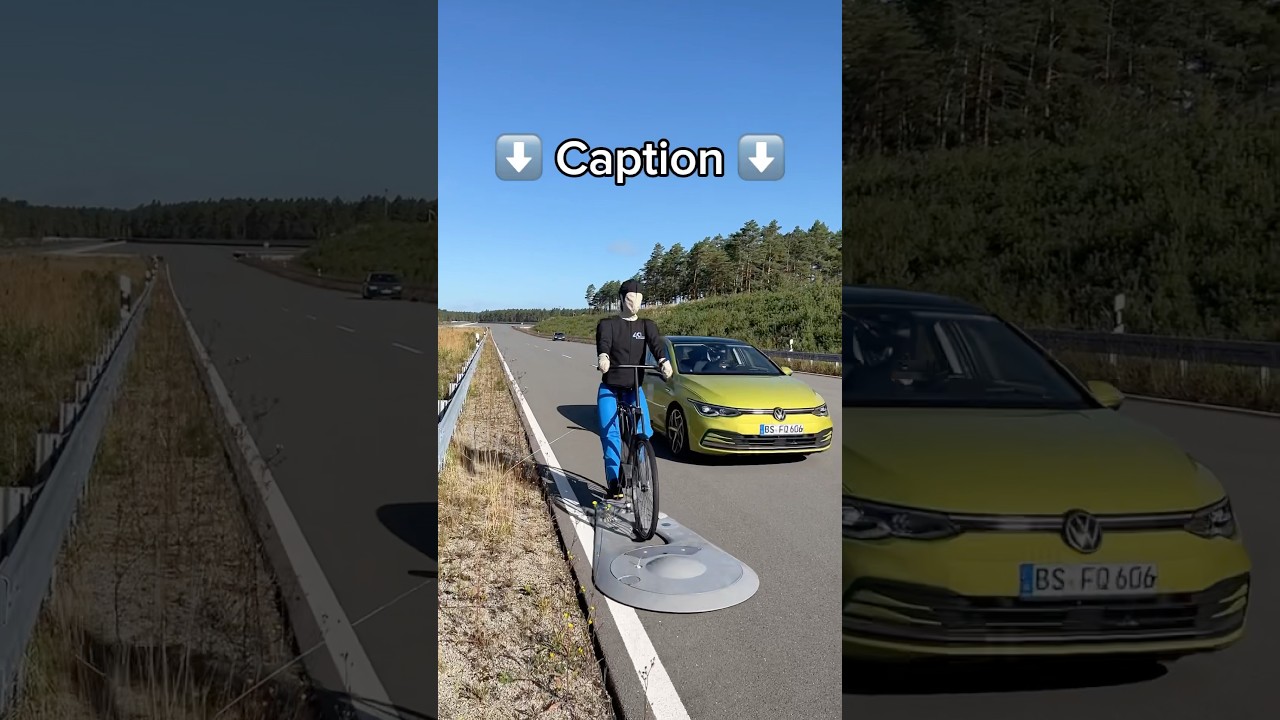 Evasion Assistant in the Golf 8 (testing scenario, not available yet!) 🚴&zwj;♂️