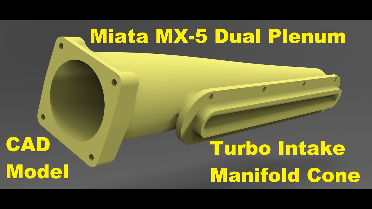 Mazda MX-5 Miata dual plenum turbo intake manifold - Part 5 - Cone