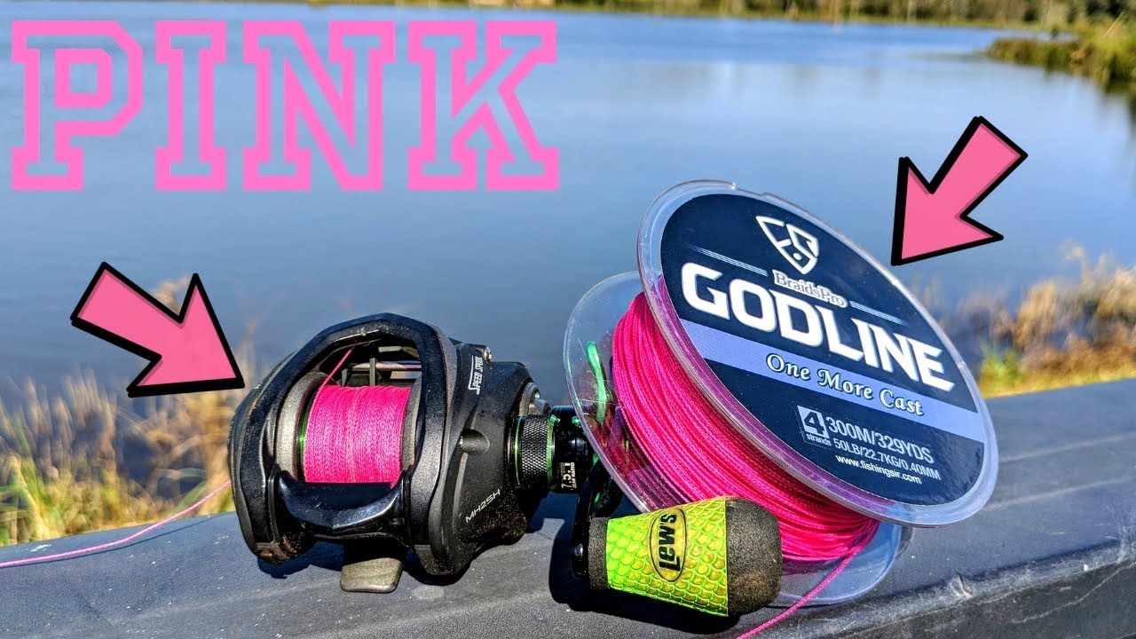 PINK Fishing Line is STRONG - Topwater Lures ONLY - (GODLINE)
