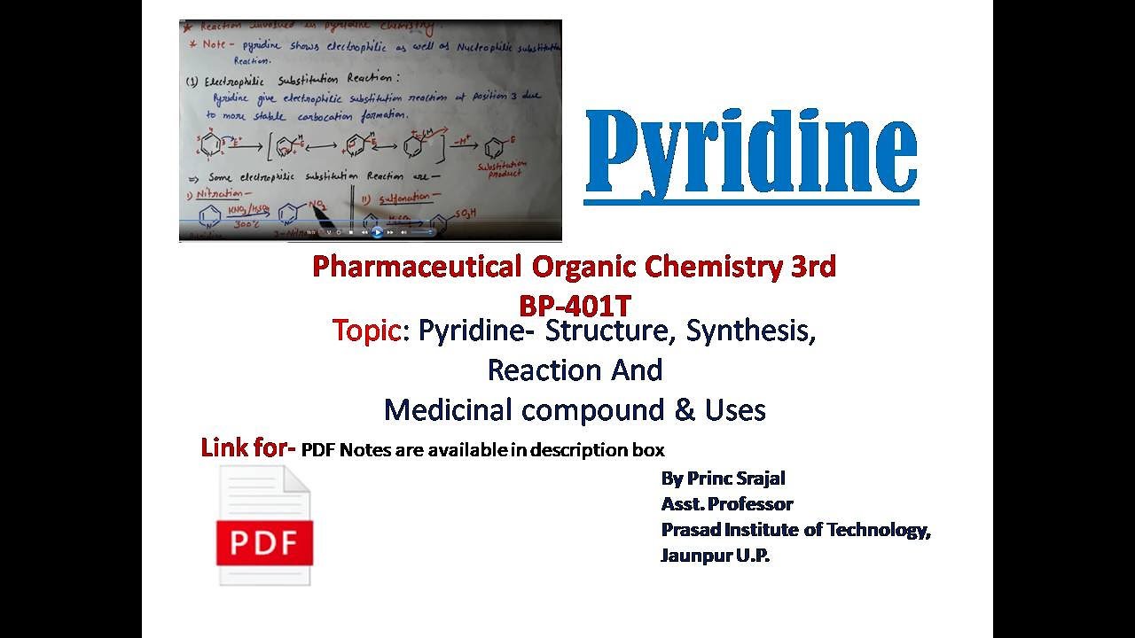 Pyridine: Structure, Synthesis Reaction & Medicinal Compound | Explained Step by step|