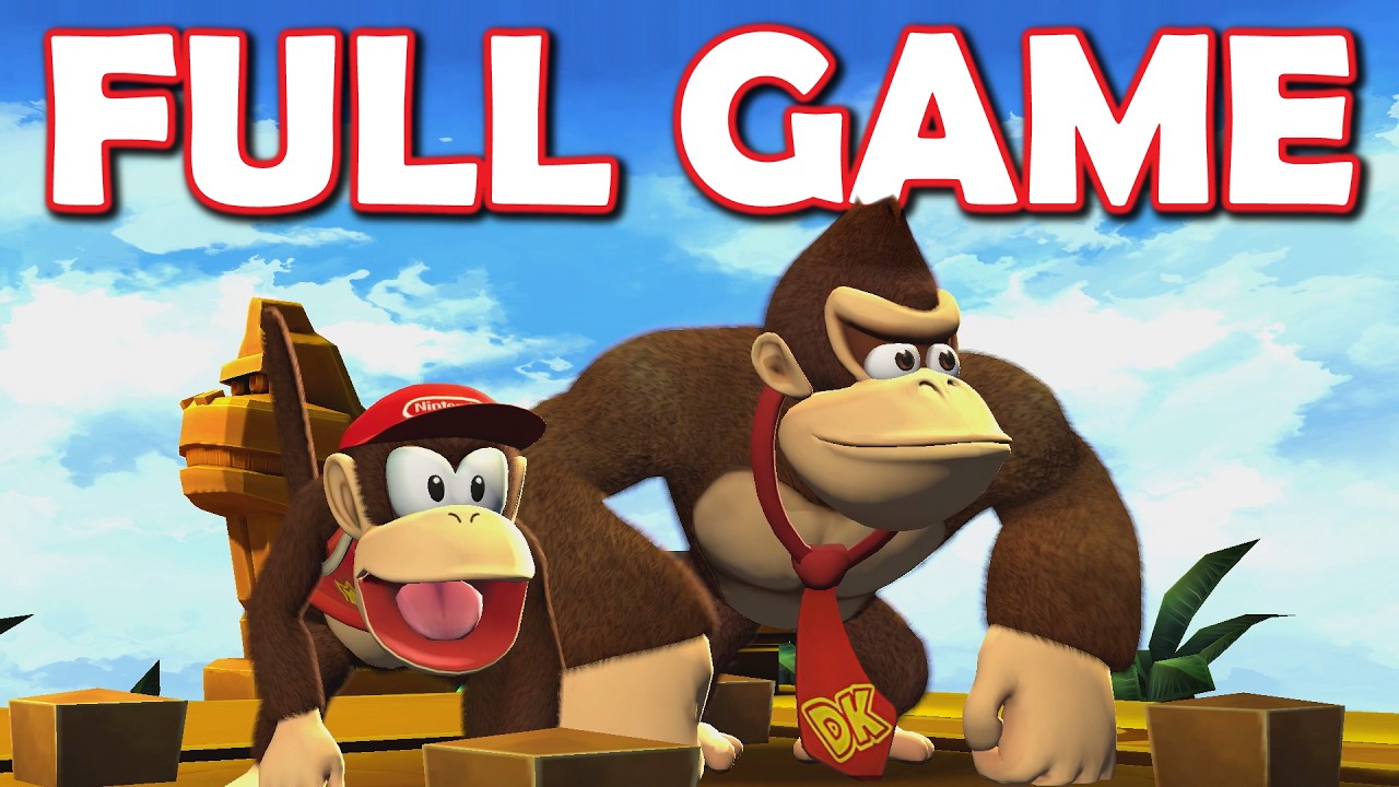 Donkey Kong Country Returns HD - FULL GAME PLAYTHROUGH!! (Nintendo Switch: 2 Players)