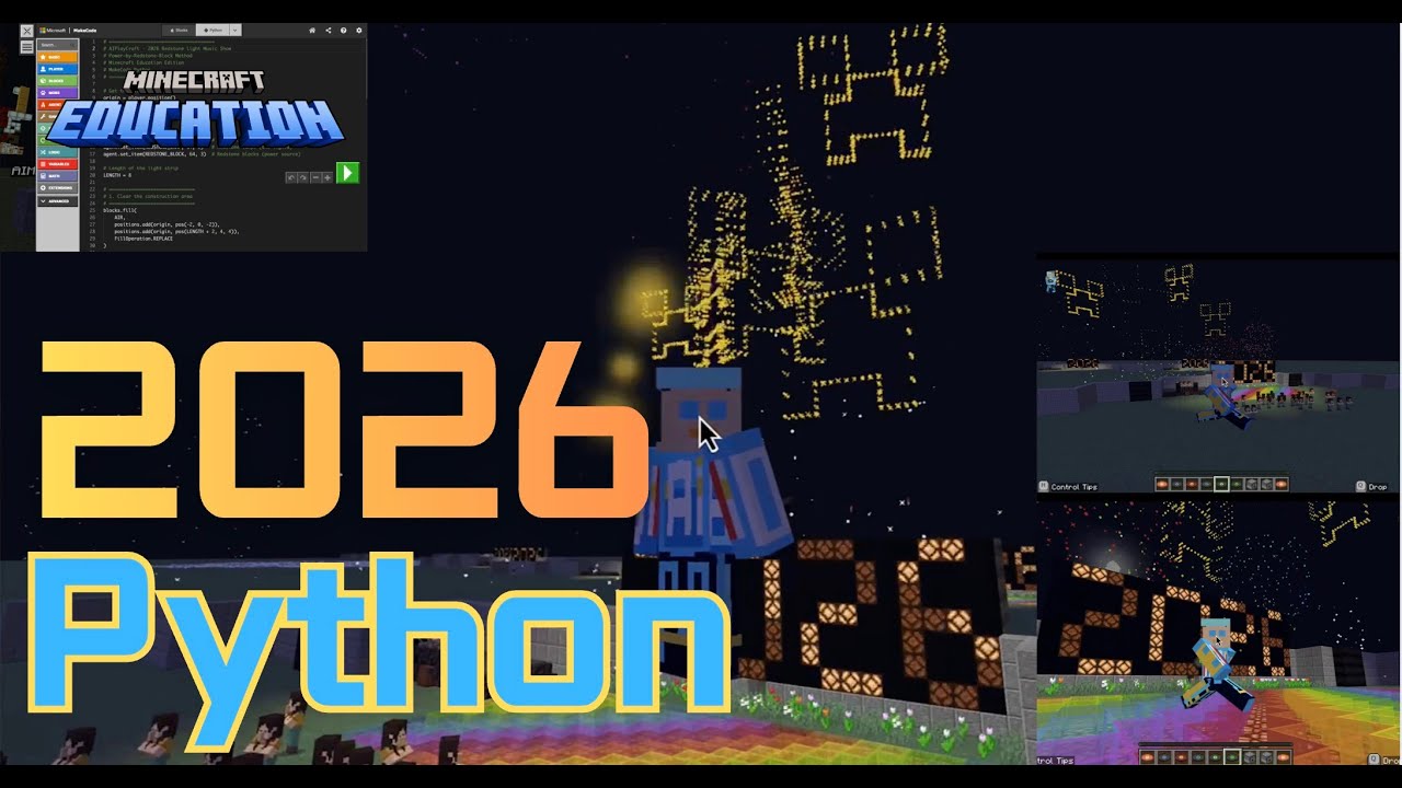 2026 fire work Real Redstone Engineering in Minecraft | 11-Year-Old Builds a Light Show with Code
