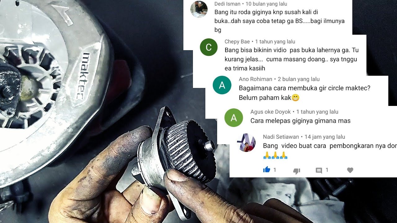 Cara bongkar gearbox mesin circular Saw || ganti bearing circular saw