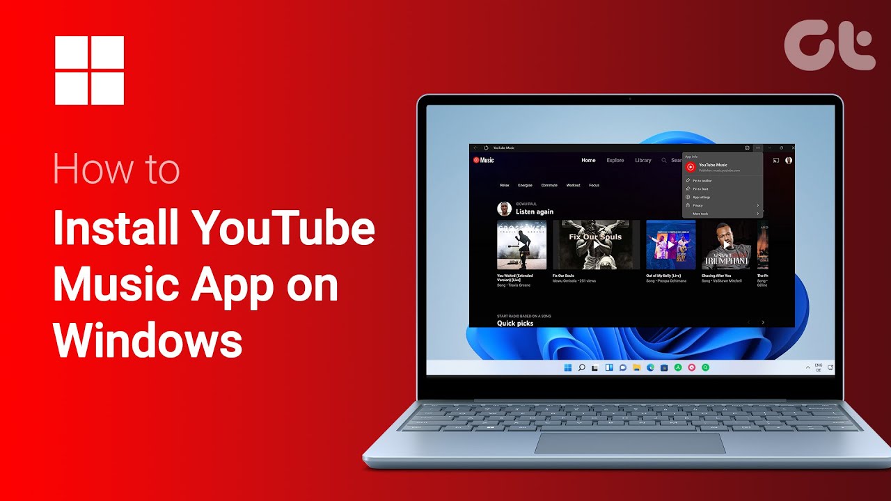 Как установить приложение YouTube Music на Windows | ПОЛУЧИТЕ YouTube Music как ПРИЛОЖЕНИЕ в Wind...