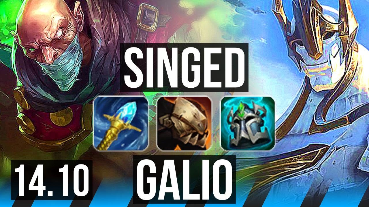 SINGED vs GALIO (MID) | 5/2/13, 600+ games | KR Grandmaster | 14.10