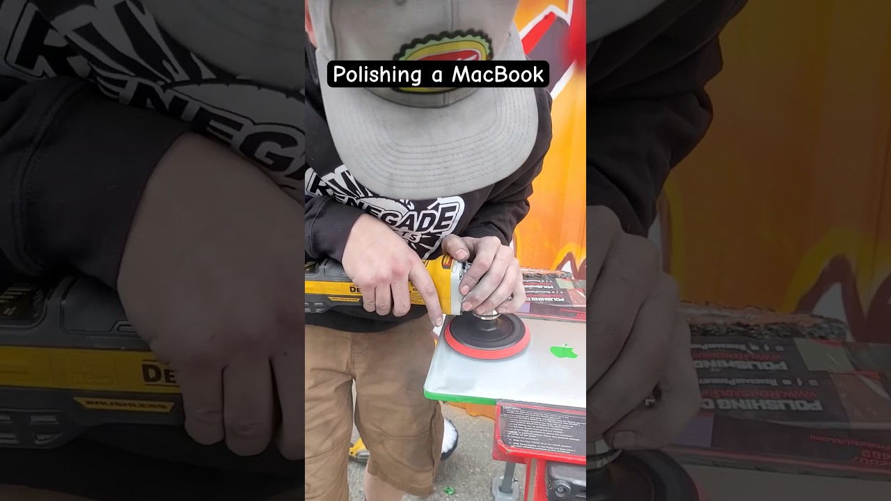 MacBook mirror finish. #metalpolishing #metalfinishing #metalpolish #macbook #polishing