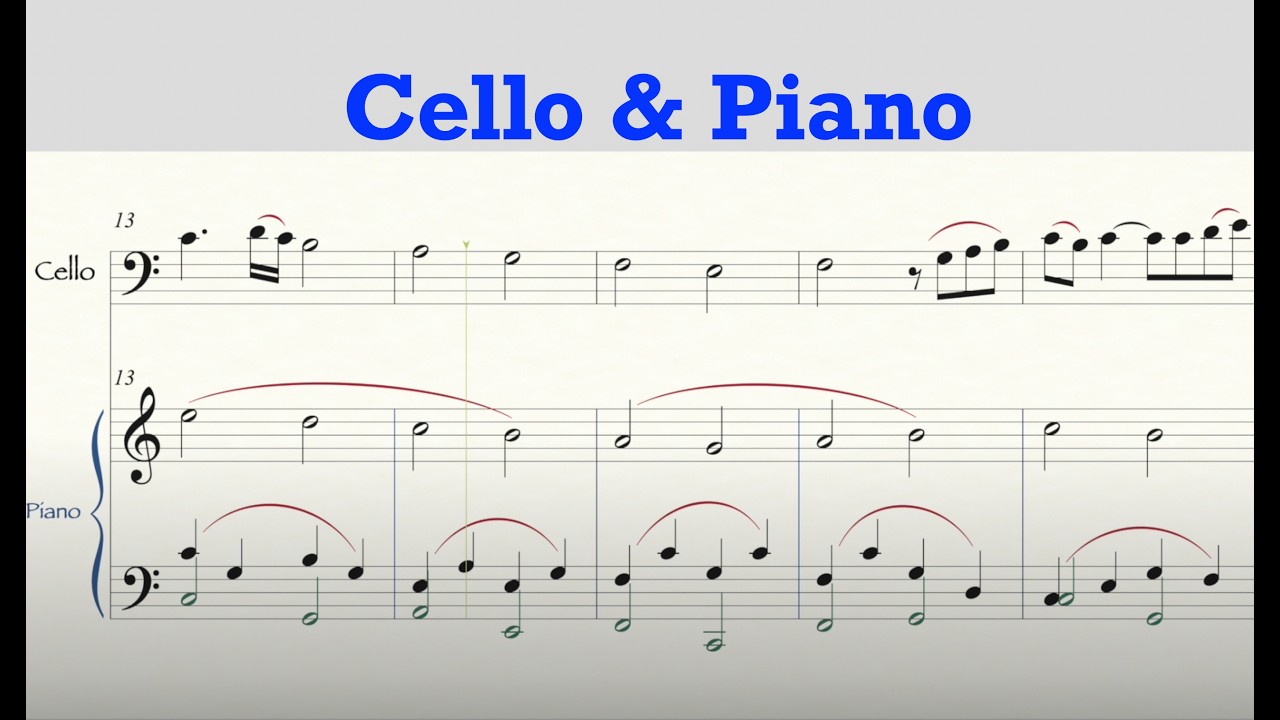 Pachelbel Canon arranged for Cello & Piano, Sheet Music PDF