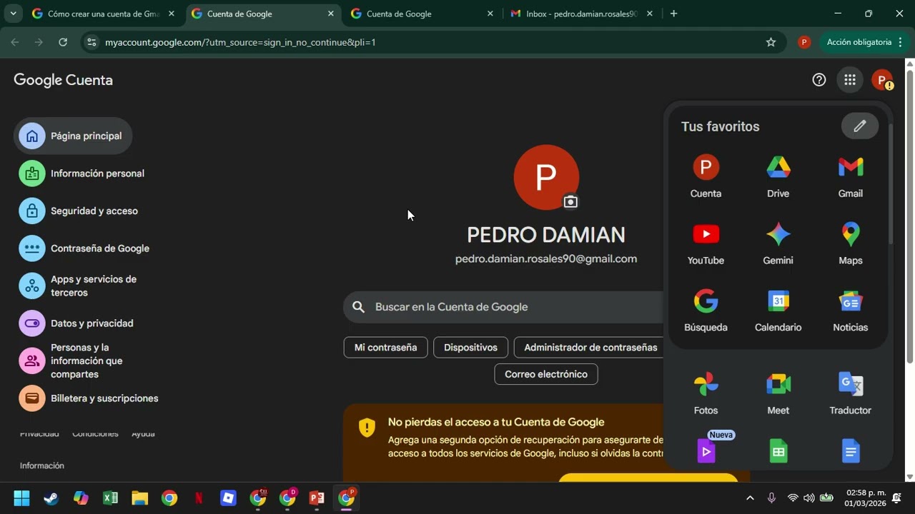 Como crear un correo electronico