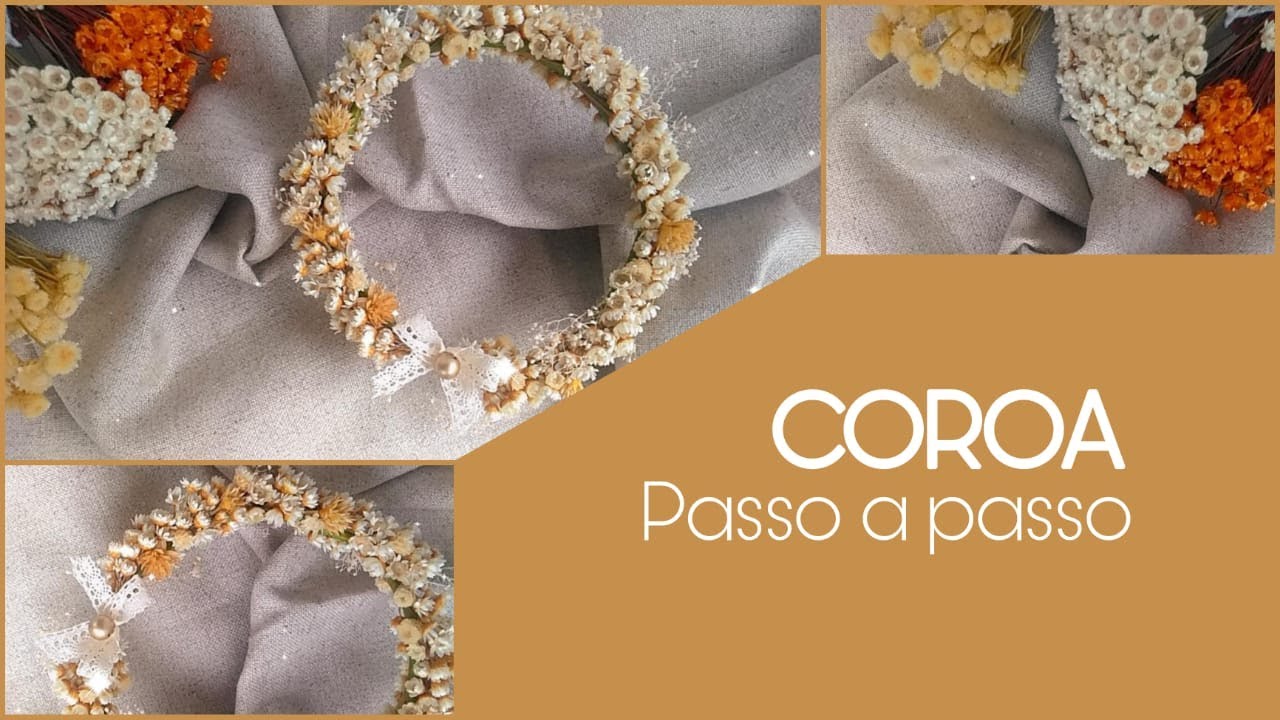 COROA de flores passo a passo de como fazer - ideal fotografia newborn