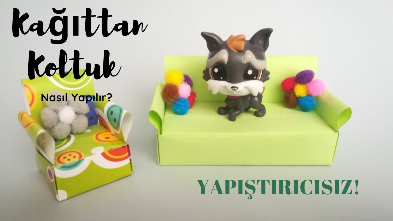 Kağıttan YAPIŞTIRICISIZ Koltuk Yapımı /Origami Zamanı /Making an ADHESIVE-FREE Seat from Paper