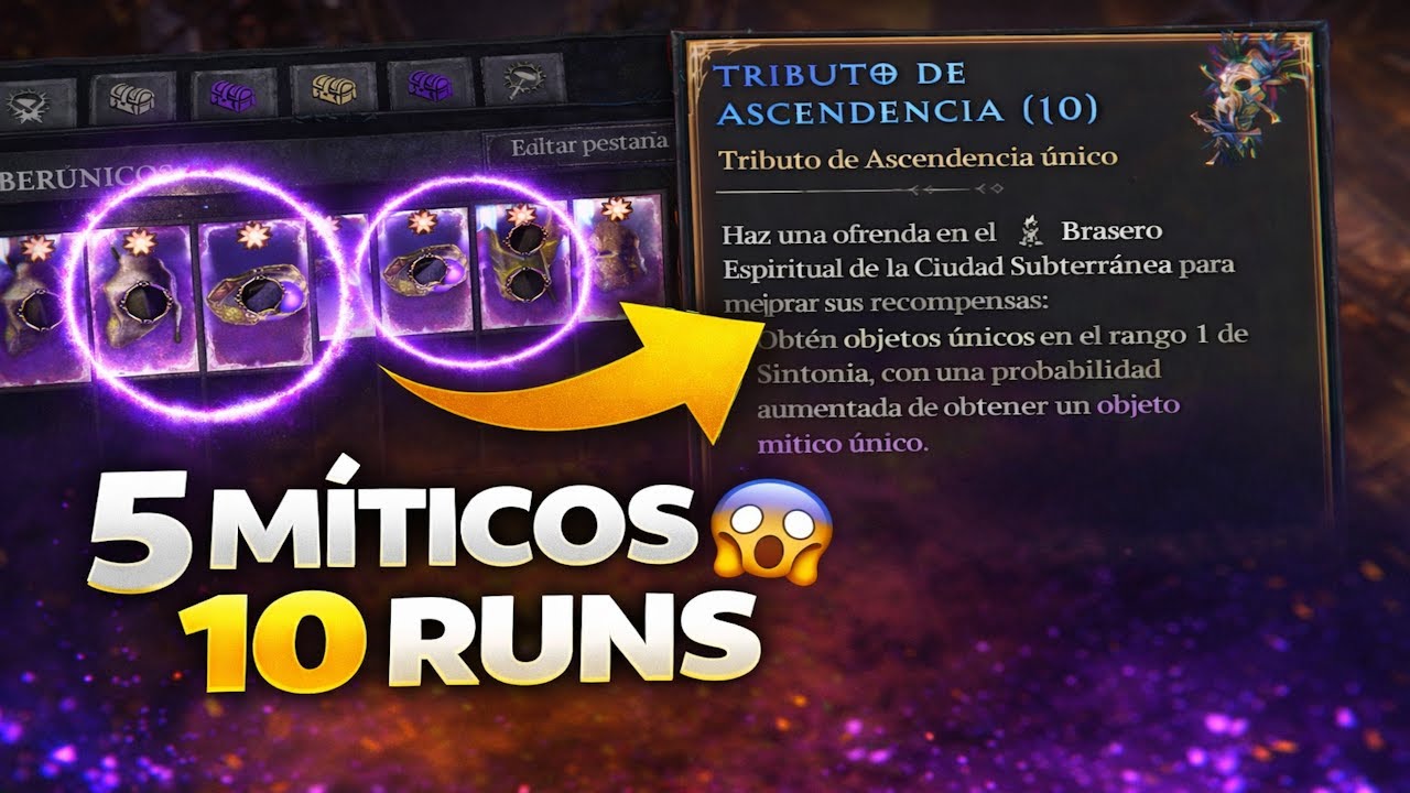 👉 Cómo farmear UBER ÚNICOS RÁPIDO | Tributo de Ascendencia + Ciudad Subterránea (Diablo 4)