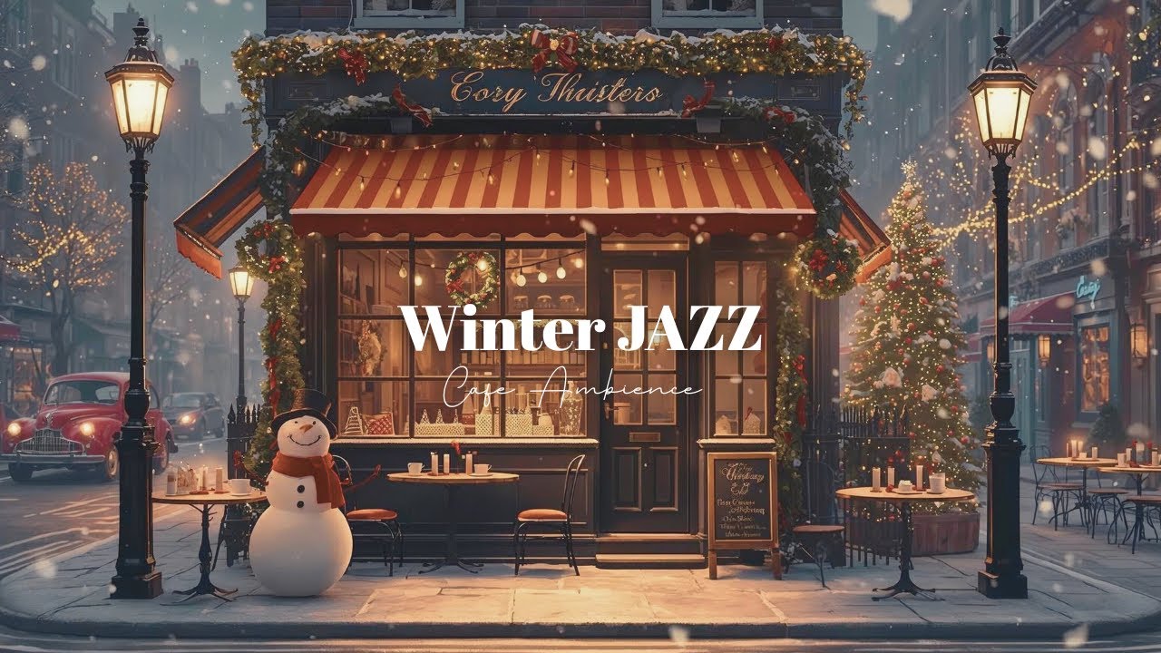 ☕ Cozy Jazz at a Quiet Winter Café | A Gentle Night to Think of Someone Quietly