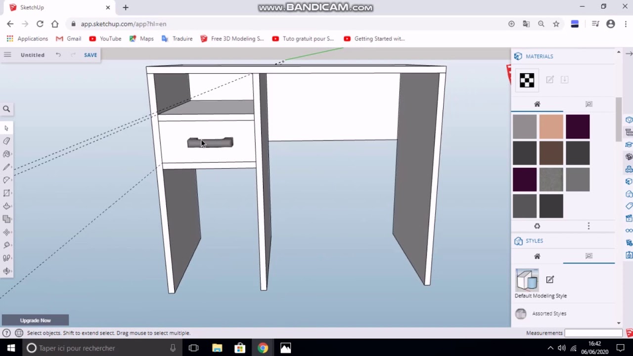 Bureau Sketchup