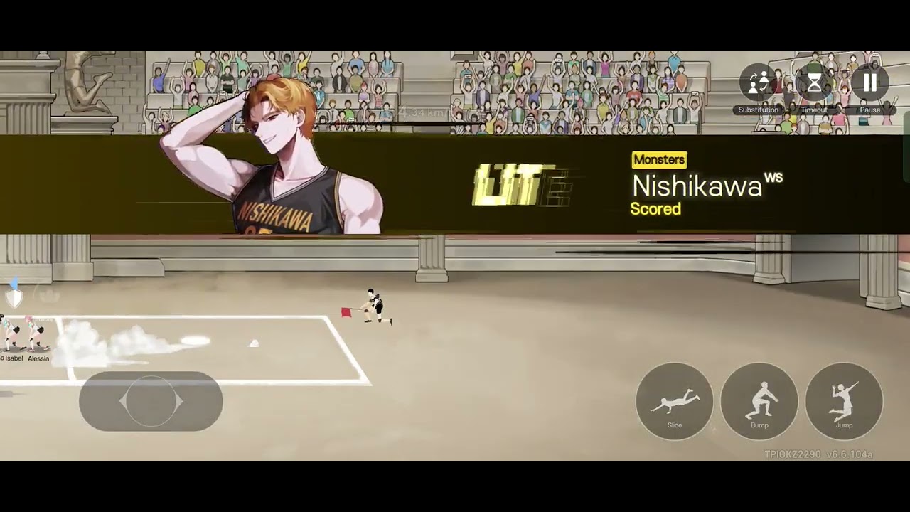 Nishikawa gameplay || the spike cross || suncyan #suncyan #volleyball #volleyballplayer 