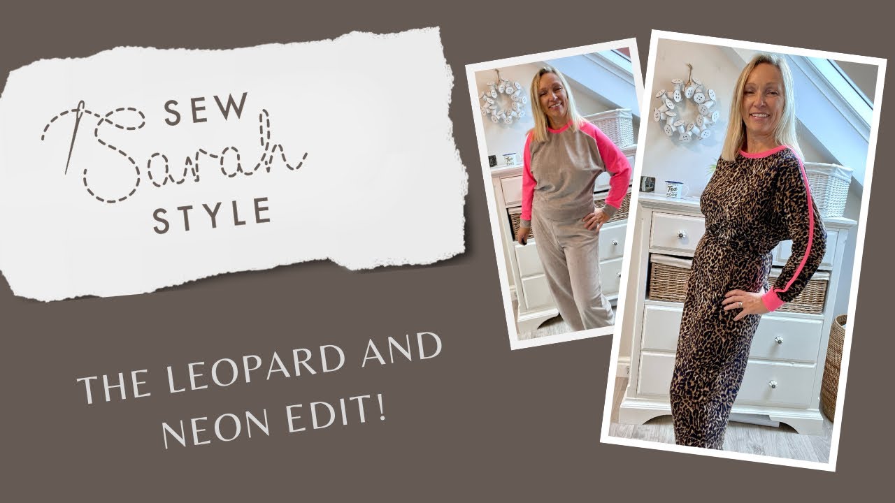 Combining neon and Leopard print using the #simplicity9011 and also loungewear Fibremood Stella